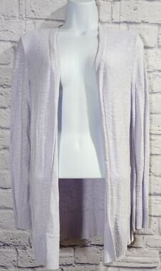 GAP Light Purple Long Sleeve Slub Knit Open Front Cardigan Small Lightweight
